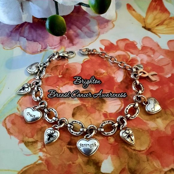 Brighton Jewelry - BRIGHTON Breast Cancer Awareness Charm Bracelet